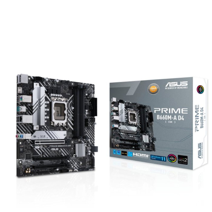 Asus PRIME B660M-A D4-CSM Intel B660 LGA 1700 Micro ATX DDR4 Asus PRIME B660M-A D4-CSM Intel B660 LGA 1700 Micro ATX DDR4